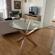 draves glass dining table