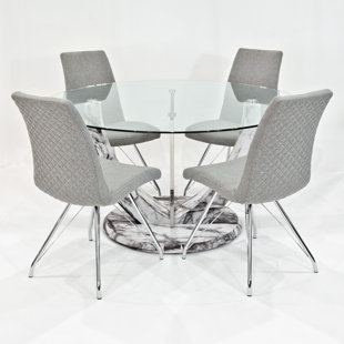 Marble Dining Table And Chairs Wayfair Co Uk Hulett Dining Set With 4 Chairs