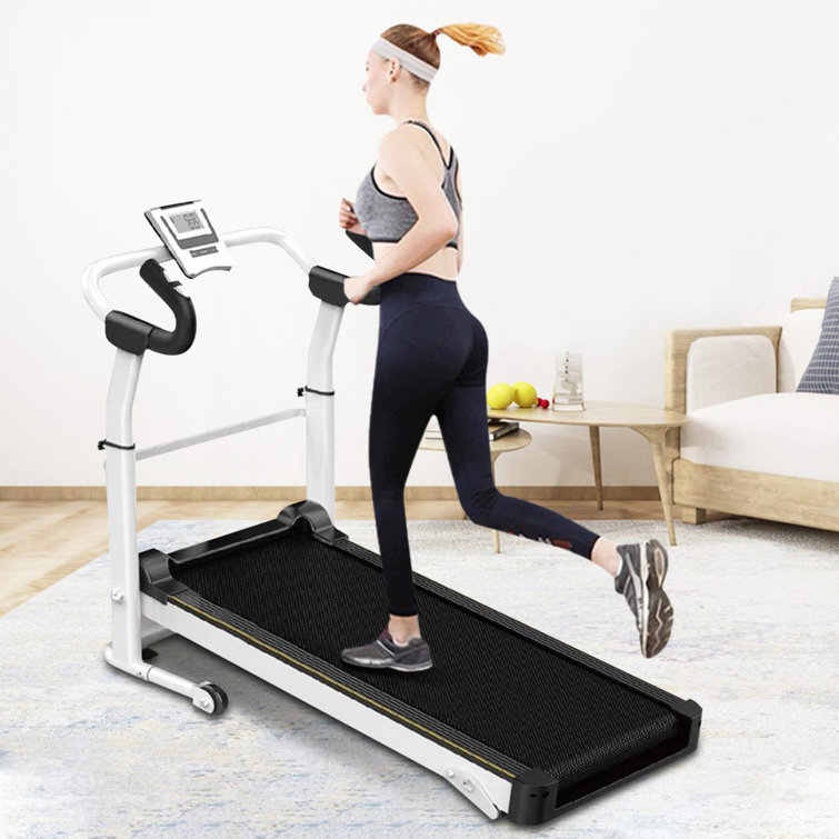 Folding Manual Treadmill Working Machine Cardio Fitness Exercise Incline Home 