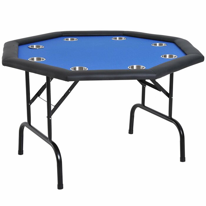 octagonal solid wood folding poker table