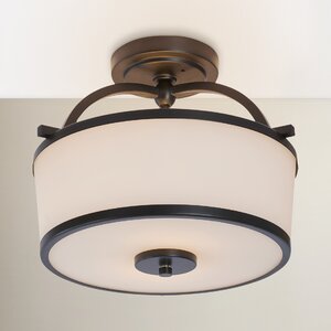 Camacho 2-Light Metal Semi Flush Mount