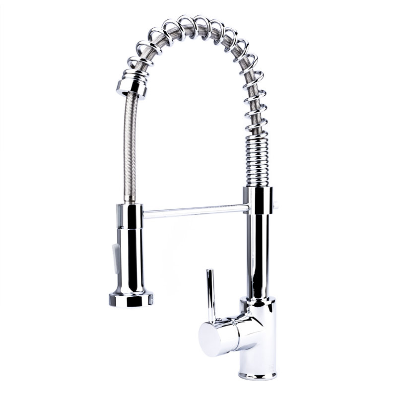 Fontainebyitalia Short Spring Pull Down Single Handle Kitchen Faucet Wayfair