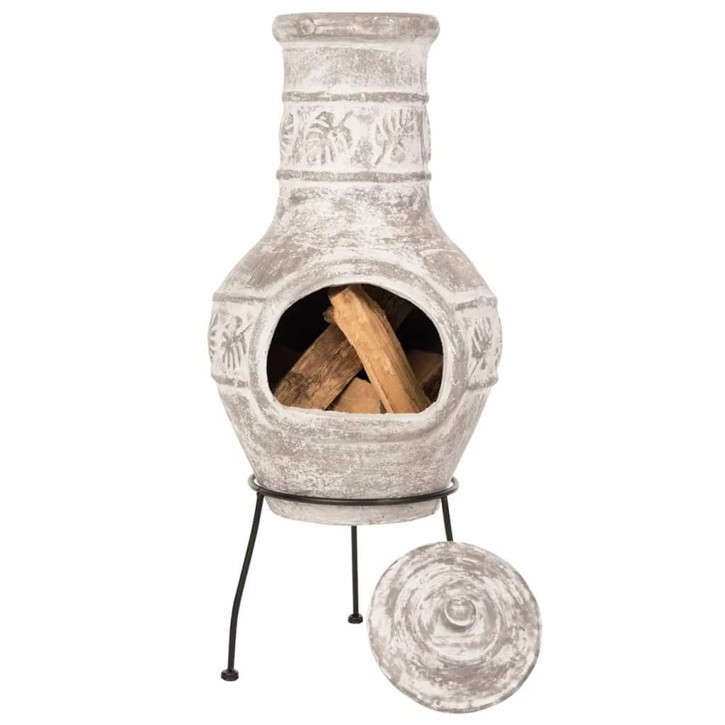 Symple Stuff Redfire Acopulco Clay Wood Burning Outdoor Fireplace