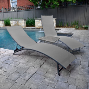 Gartenliegen-Set Midtown mit Tisch von Vivere