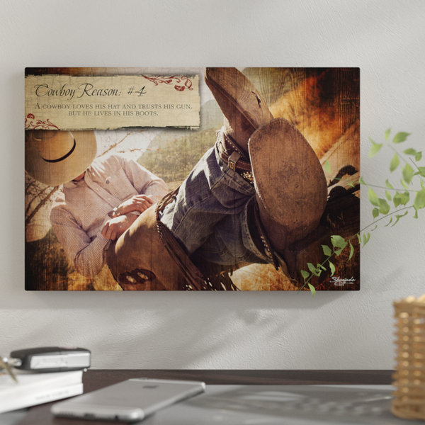 East Urban Home Cowboy Reason 4 Boots Graphic Art Print On