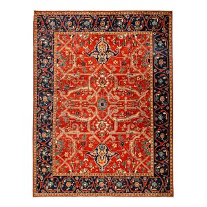 One-of-a-Kind Ziegler Hand-Knotted Red Area Rug