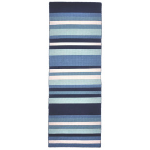 Ranier Hand-Woven Blue Indoor/Outdoor Area Rug Beachcrest Home Fashion and beautiful backpack