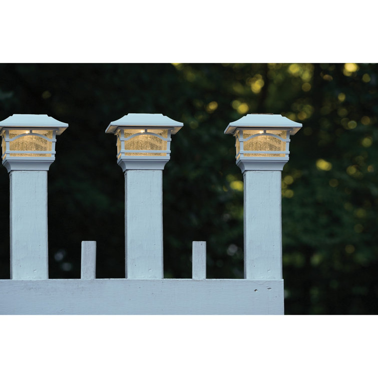 Battery operated deck post lights