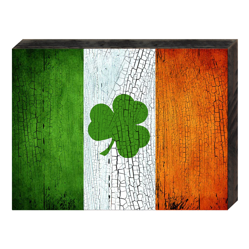 Designocracy Flag Of Ireland Rustic Wooden Wall Decor Wayfair