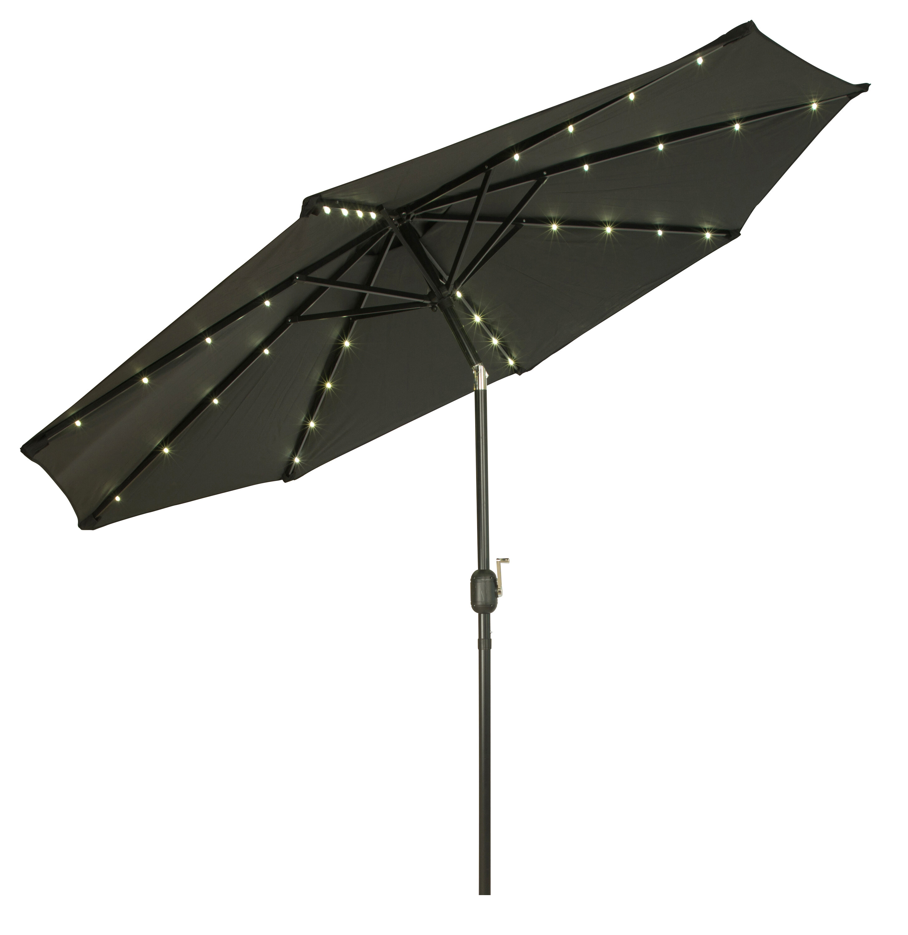 black patio umbrella