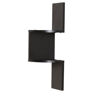 Giedi Corner Wall Shelf in Black