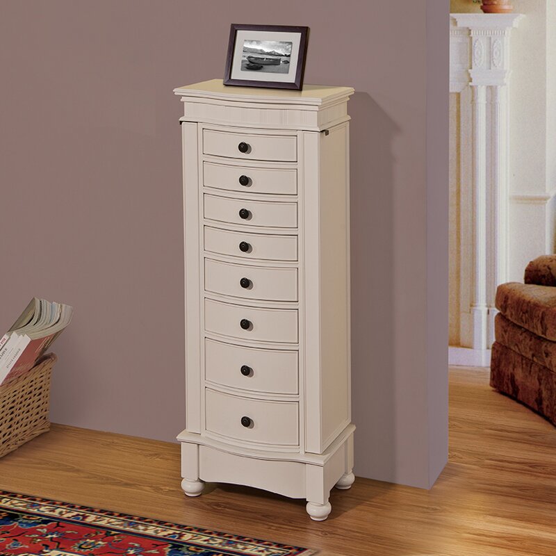 One Allium Way® Riverton Eight Drawer Jewelry Armoire & Reviews | Wayfair