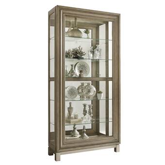 Philip Reinisch Co Vermeer Lighted Curio Cabinet Reviews Wayfair