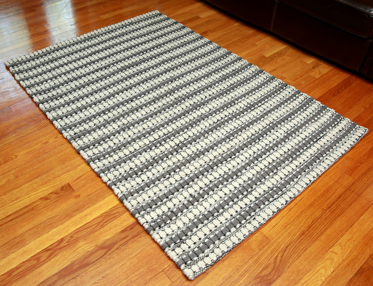 Wrought Studio Jerri Power Loom Gray/White Rug Wayfair