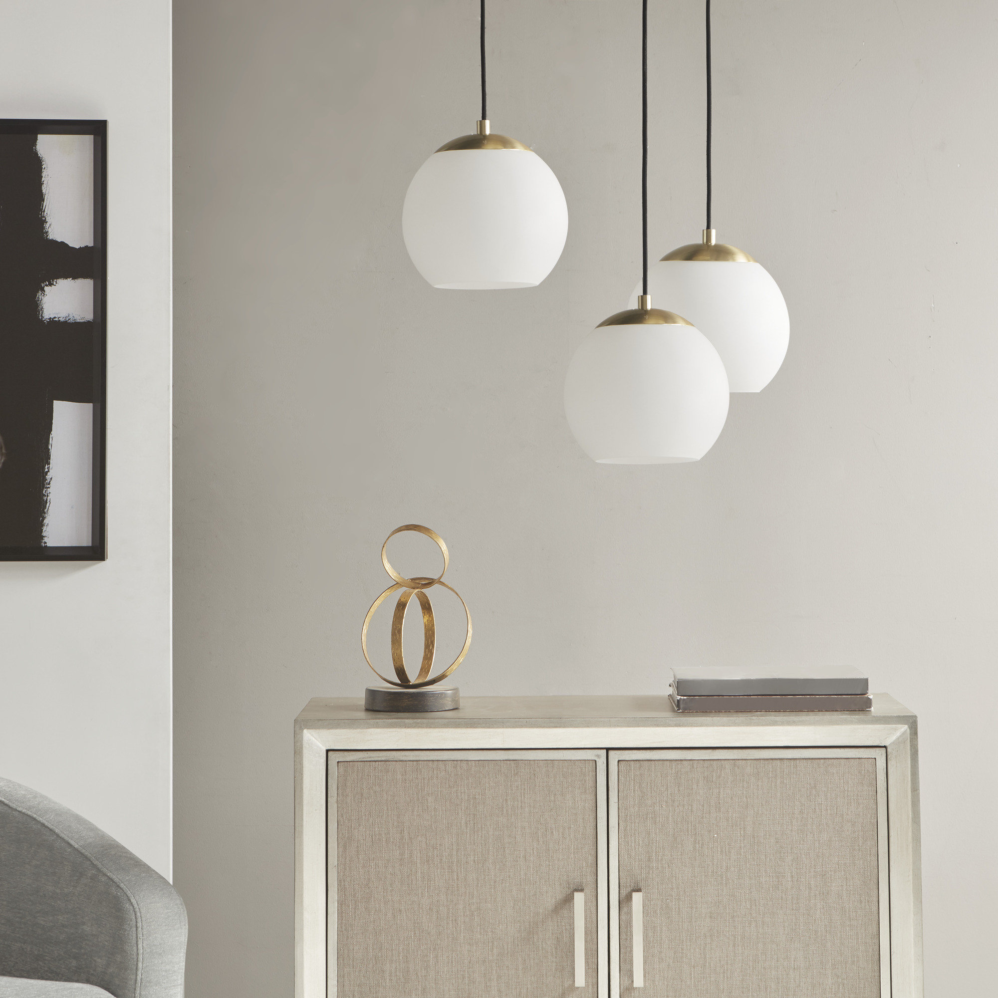 Martha Leroy 3 Light Cer Globe Pendant Wayfair Martha Leroy 3 Light Cer