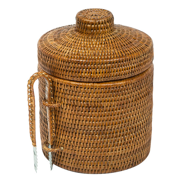 rattan ice bucket cooler table