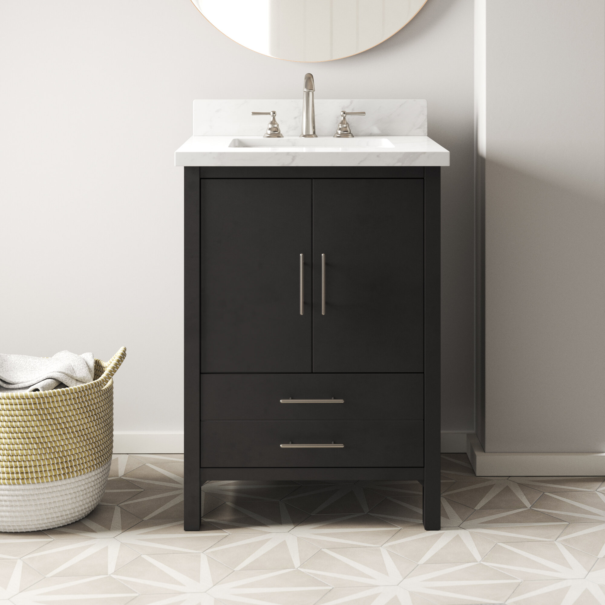 Baillons 24 Single Bathroom Vanity Set Reviews Allmodern