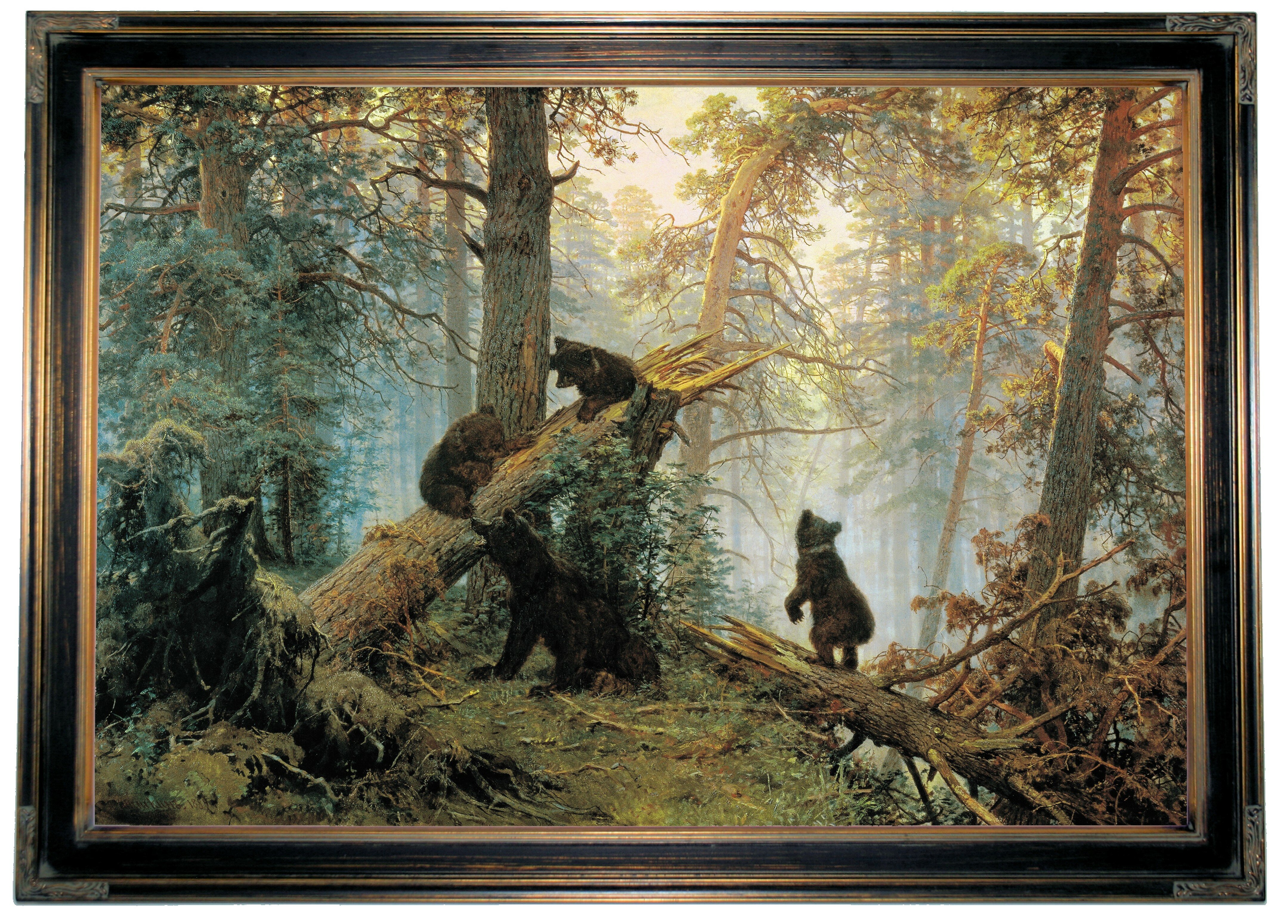 Historic Art Gallery Morning In A Pine Forest 18 By Ivan Shishkin Framed Painting Print Wayfair