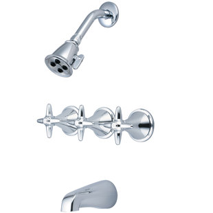 Triple Dual Function Tub And Shower Faucet With Trim By Central Brass