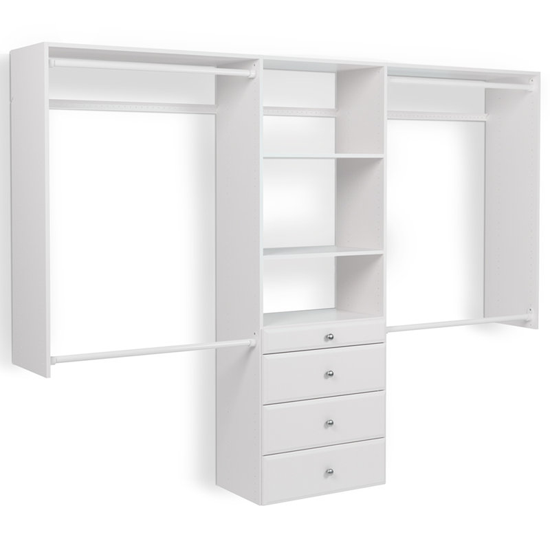 Wayfair Easy Track 48 W 96 Premium Closet System 48 W 96 Premium Closet System