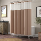 Aqua And Brown Shower Curtain Wayfair
