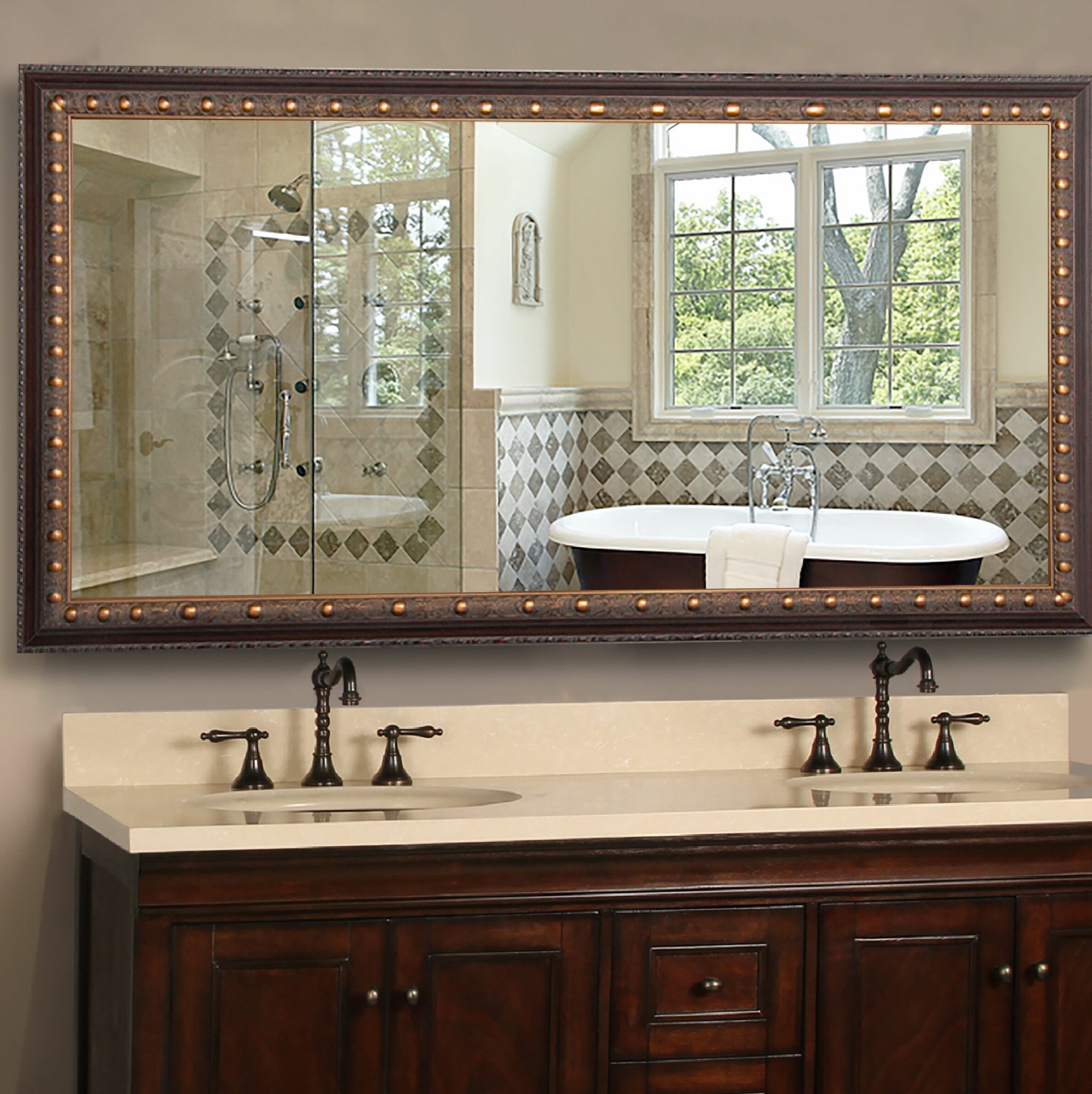 Crosley Aimee Decorative Bathroom Mirror In Oil Rubbed Bronze