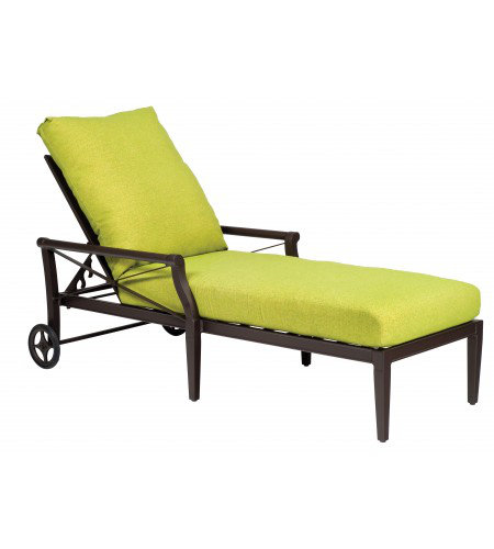 Woodard Andover 84 Long Reclining Single Chaise Lounge With Cushion Wayfair