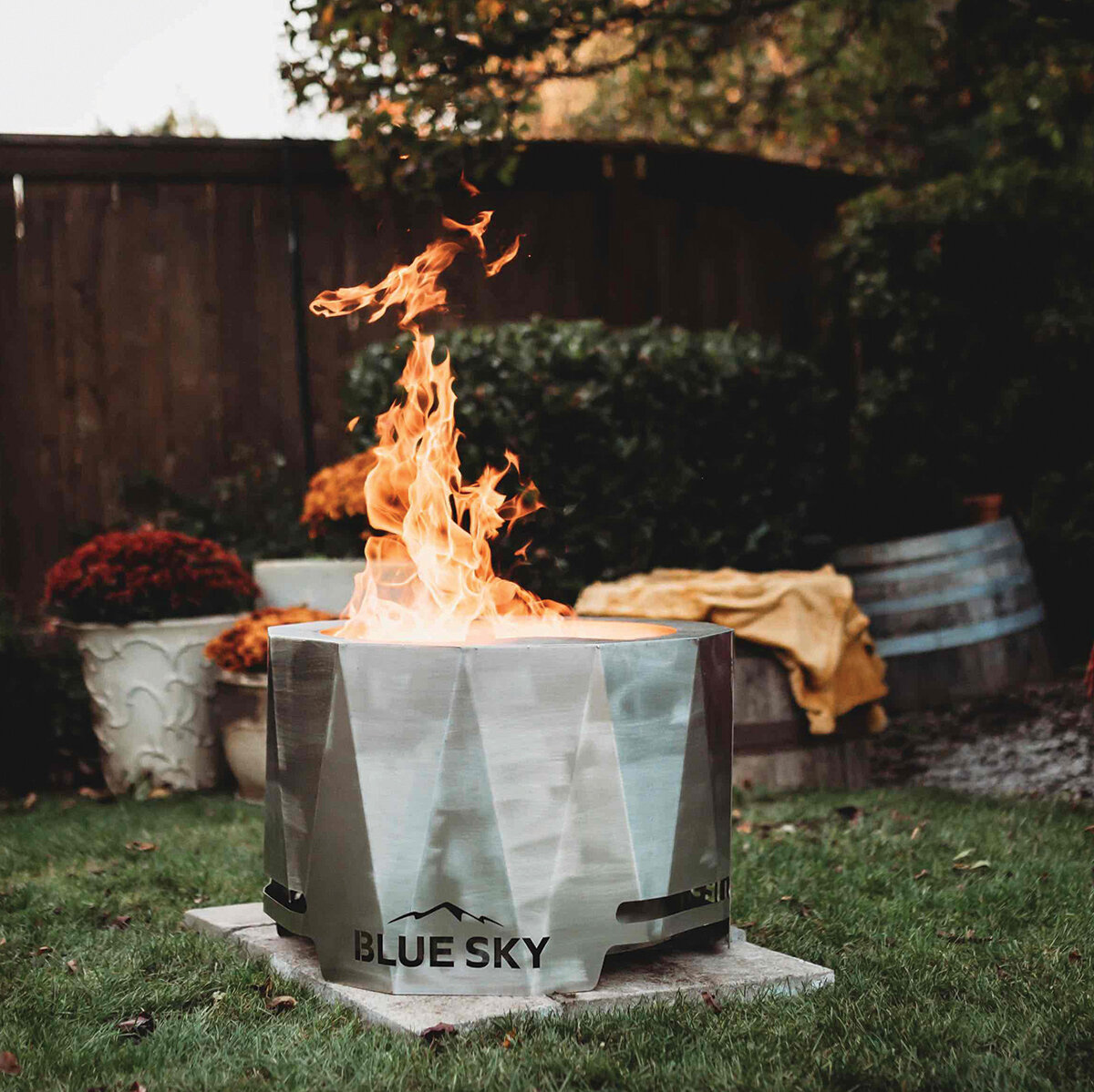 Blue Sky Outdoor Living The Zionportable 24 Peak Patio Smokeless Stainless Steel Wood Burning Fire Pit Wayfair