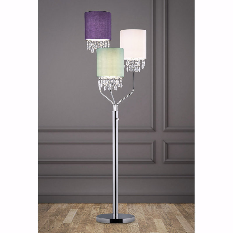 Mannford 3 Light Crystal Pendants 68 Tree Floor Lamp