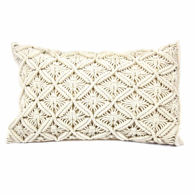 macrame lumbar pillow