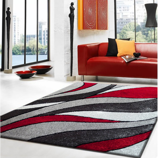 Rug Factory Plus Lola Hand Tufted Gray Red Area Reviews Wayfair