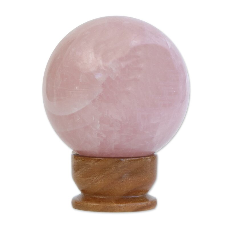 pink quartz ball