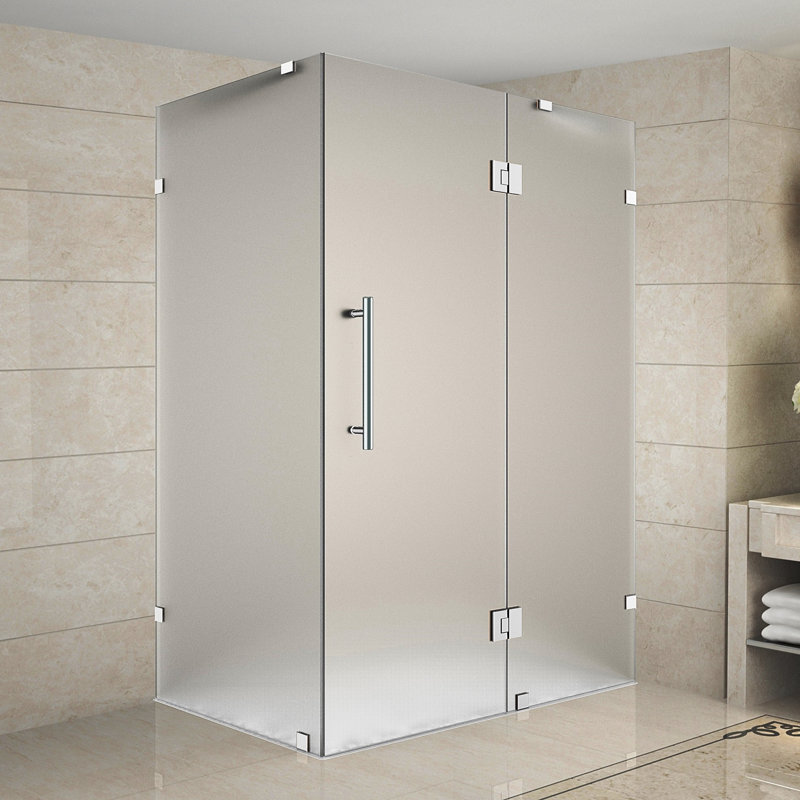 SEN987F-CH-3336-10 Avalux 33" x 72" Hinged Frameless Shower Door