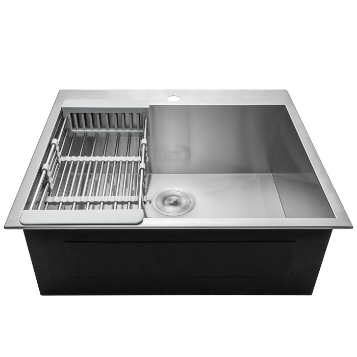 25 X 22 Drop In Kitchen Sink With Basket Strainer