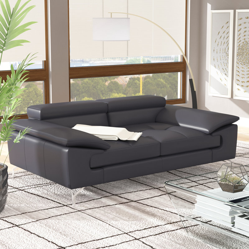 Wade Logan Colwyn Italian Leather Sofa Reviews Wayfair Colwyn Italian Leather Sofa