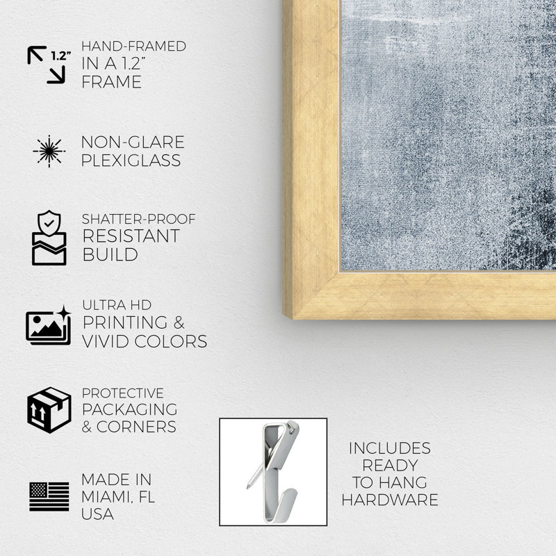 Down The River Abstract Picture Frame Graphic Art Print On Paper