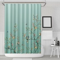 Roaming Sea Waterproof Bathroom Polyester Shower Curtain Liner Water Resistant 