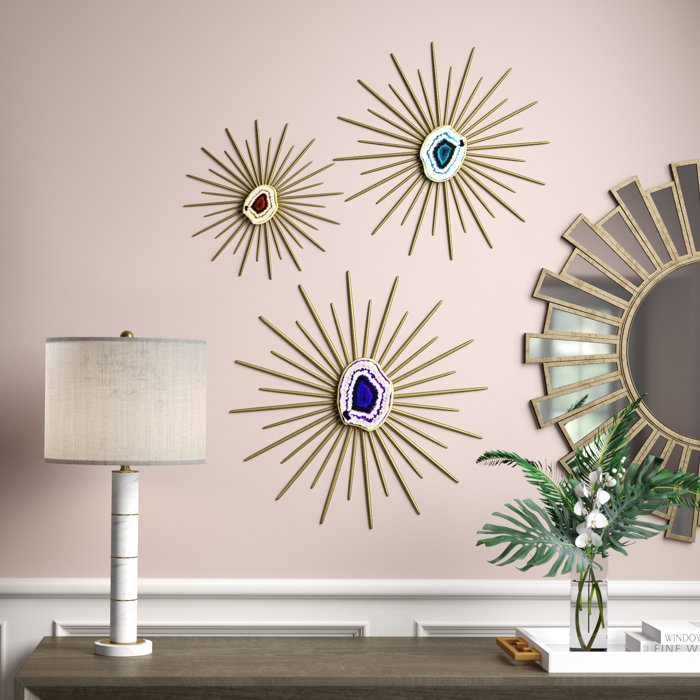3 Piece Contemporary Metal Spiked Wall Décor Set 3 Piece Contemporary Metal Spiked Wall Décor Set