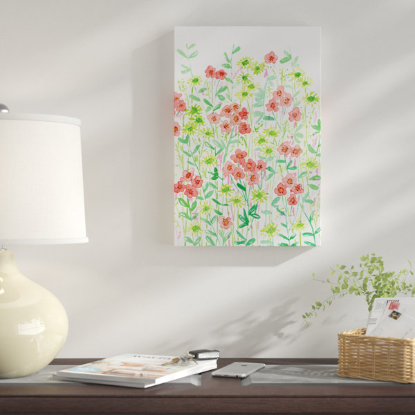 East Urban Home Wall Flowers Ii Watercolor Painting Print On