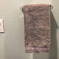 RACHEL ASHWELL COUTURE Crochet Soft Pink Lace BATH MAT NWT
