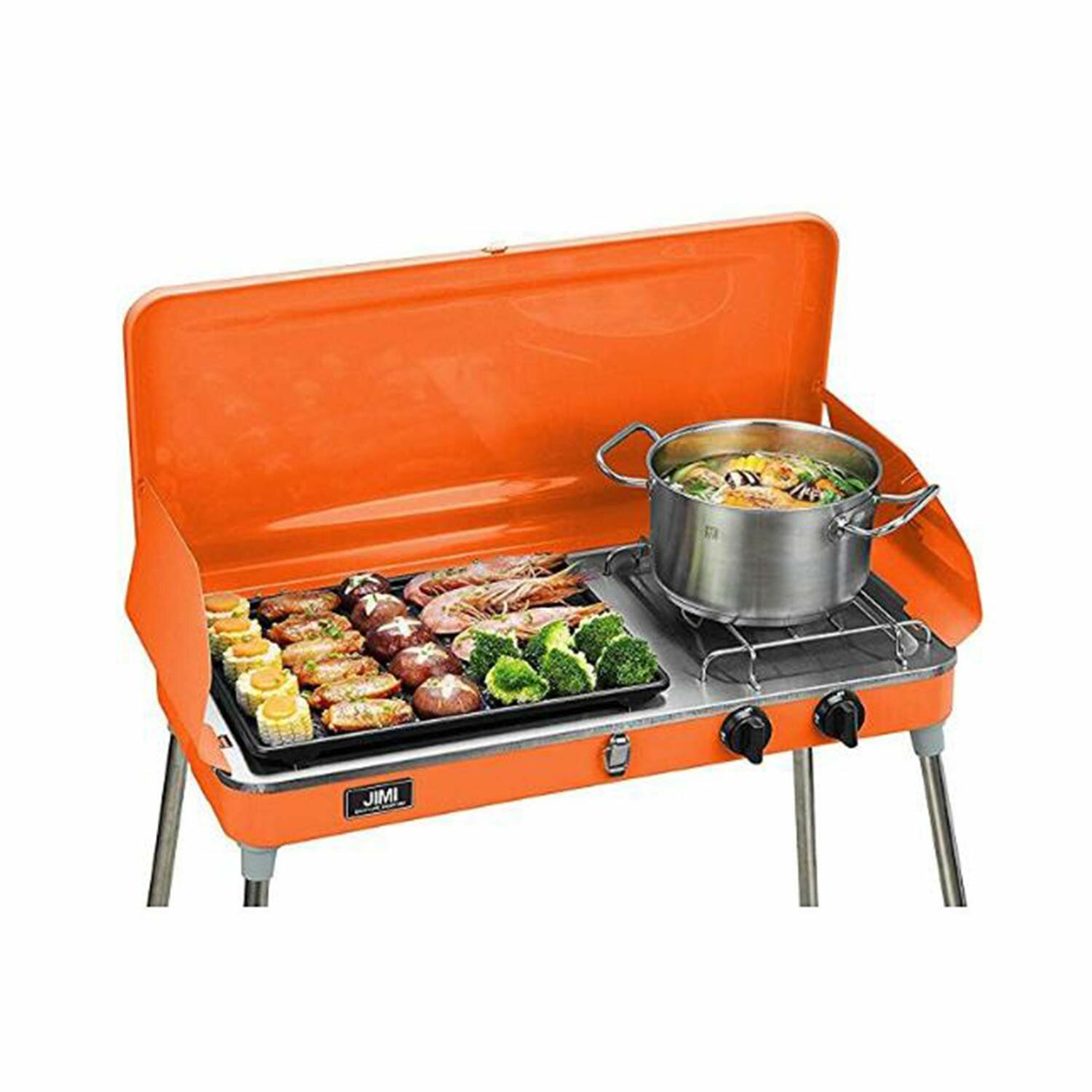 Ainfox 2 Burner Flat Top Propane Gas Grill With Cabinet Wayfair