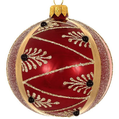 The Holiday Aisle Burgundy Ball Ornament
