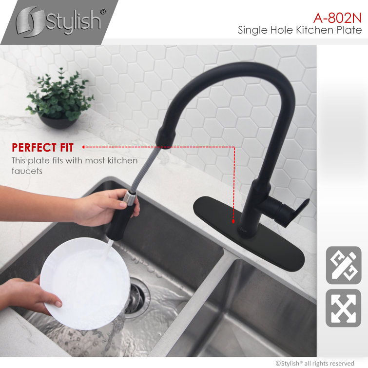 Kitchen Sink Faucet Hole Cover Deck Plate Escutcheon