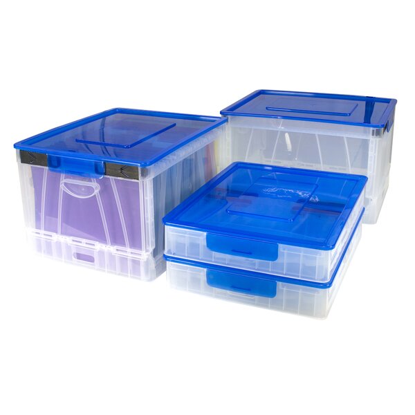 Collapsible Storage Crate for Neat Convenient Storage and Space-Saving Suitable for Spaces Like Home Office Truck Etc 