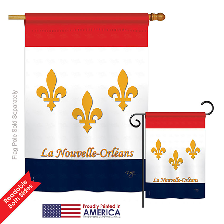 Breeze Decor New Orleans Interests Fleur De Lys Impressions 2 Sided Polyester 2 Piece Flag Set Wayfair