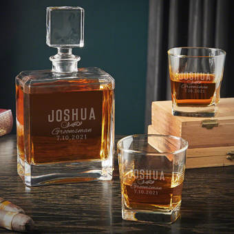 Alcott Hill Idora 3 Piece Whiskey Decanter Set Wayfair