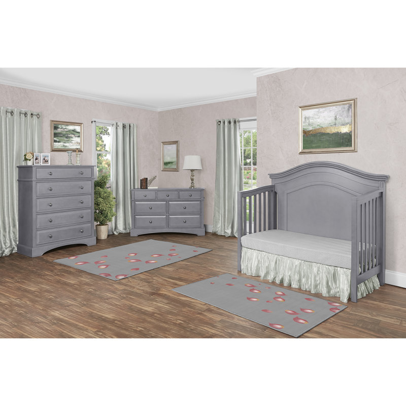 evolur adora crib storm grey