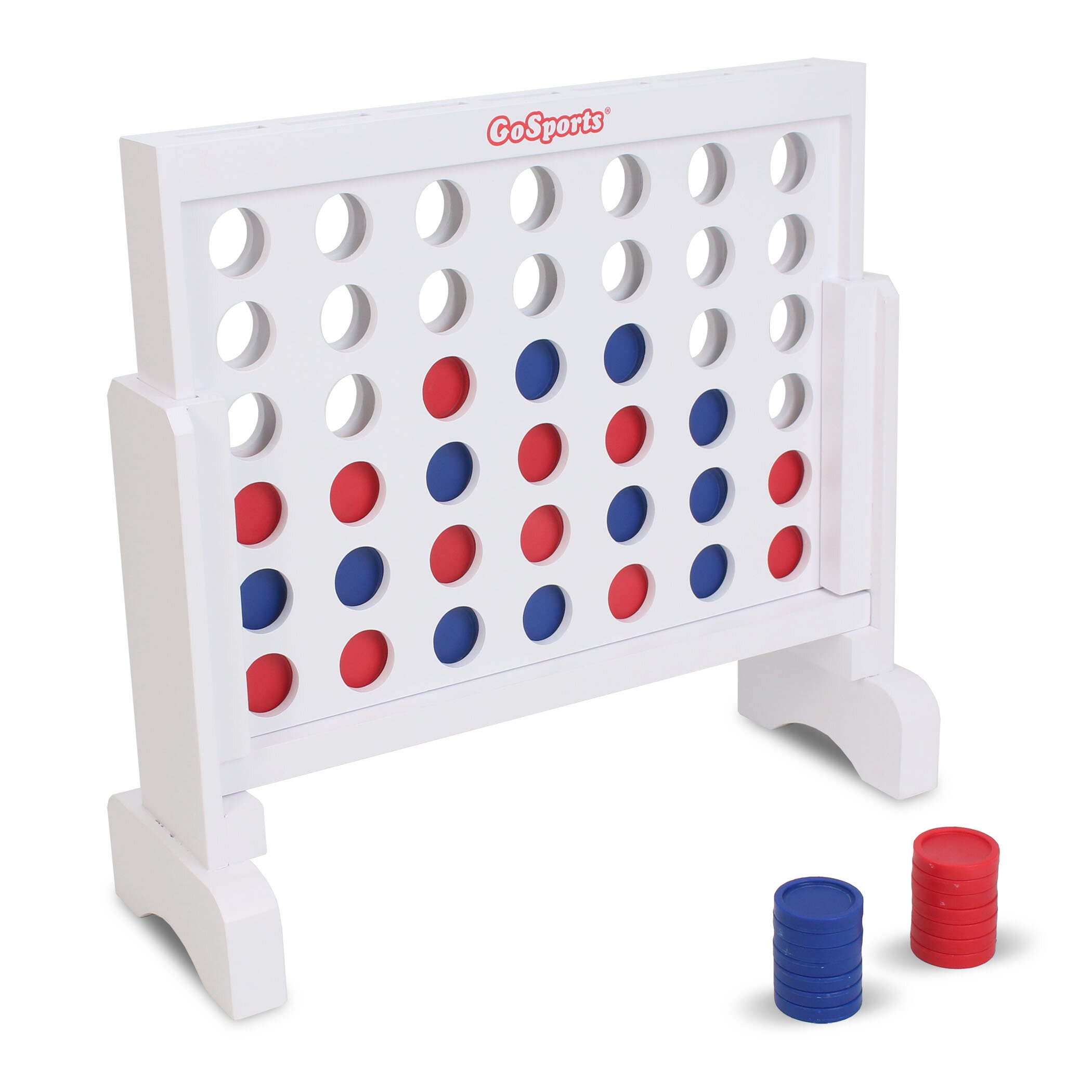 Giant Connect 4 In A Row Jumbo Yard Game Toys Kids Adults Wood Board Family Game