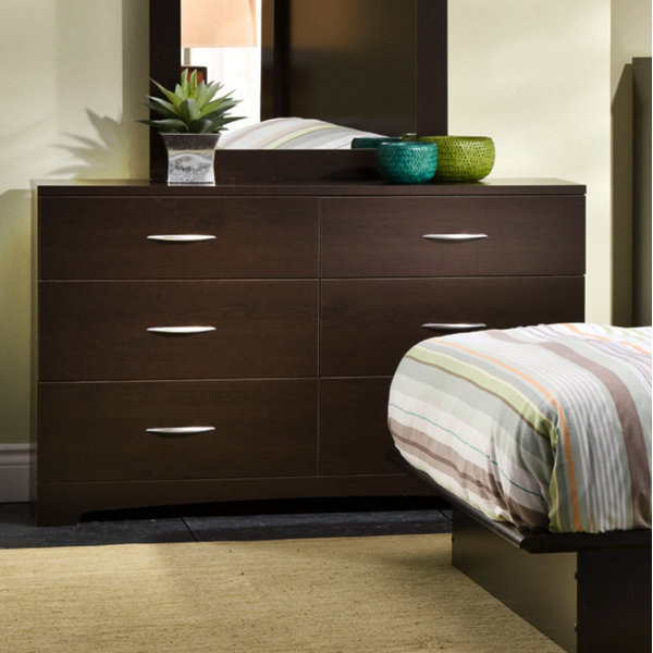South Shore Step One 6-Drawer Double Dresser Natural Maple 