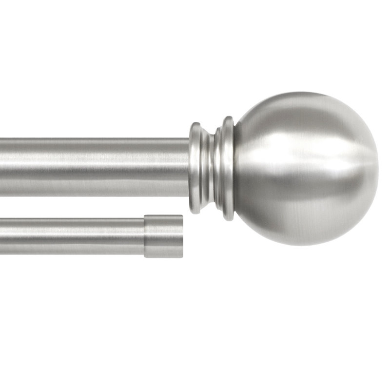 Darby Home Co Midcre Ball Drapery Curtain Double Rod Hardware